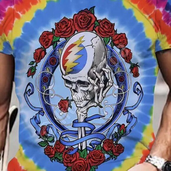 Retro Graphic Grateful Dead Tie-Dye Classic T-Shirt Men's XLarge Unisex Tee - Picture 2 of 3
